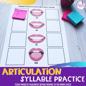Preview of FREE Syllable Level Articulation Activity Worksheet