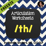 Articulation - TH Sound Homework Pages (Dots Game and Word