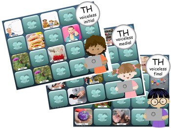 Preview of Articulation TH Voiceless Memory Games - Digital - Teletherapy