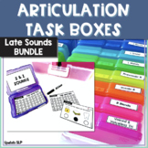 Articulation Task Boxes Late Sounds Bundle for Speech Therapy