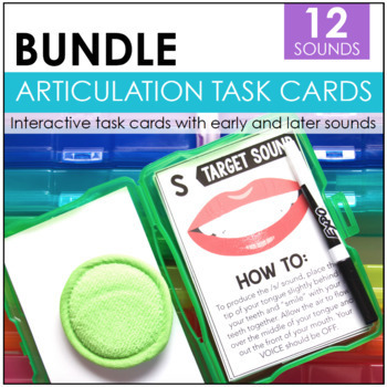 Preview of Articulation Task Cards Bundle | Speech Therapy Task Cards