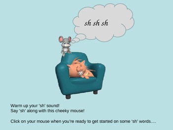 Preview of Interactive Articulation Therapy Fun. The 'SH' sound in words - PPT show