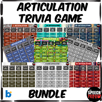 Preview of Articulation Trivia Game: Bundle