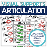 Articulation Visual Supports | S Blends, R & Early, Middle