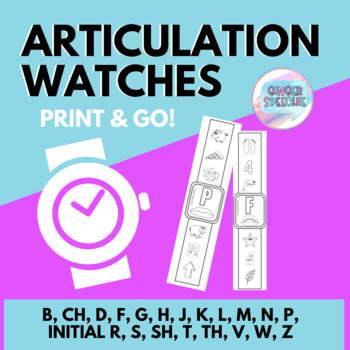 Articulation Watches Print Go By Ginger Speechie Tpt
