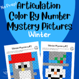 Articulation Winter Color By Number Speech Therapy Activity 