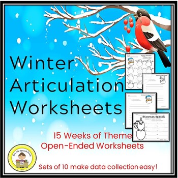Preview of Winter Articulation Worksheets -Data Friendly