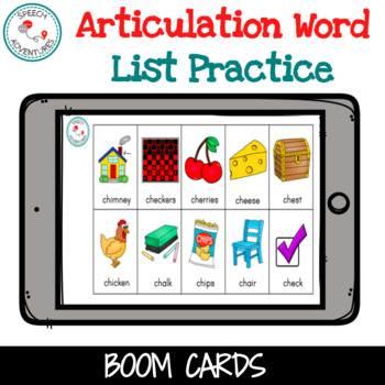 Preview of Articulation Word List Practice BOOM CARDS
