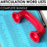 Articulation Word Lists - Speech Therapy Drill Sheets: R sounds, S sounds + more