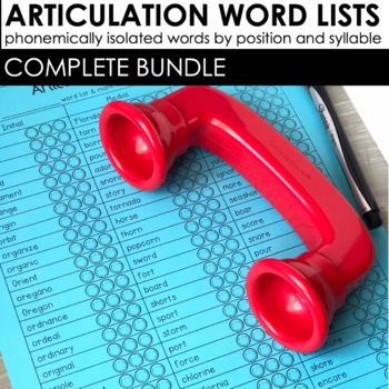 Preview of Articulation Word Lists - Speech Therapy Drill Sheets: R sounds, S sounds + more