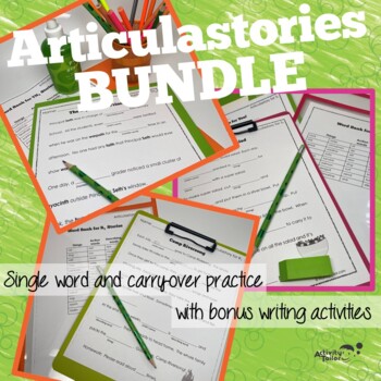 Preview of Speech Worksheets BUNDLE | Articulation Homework & Carryover for R S TH SH CH