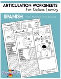 Articulation Worksheets for Distance Learning - Spanish