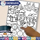 Articulation Worksheets for Winter