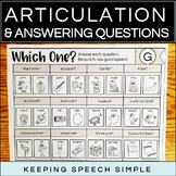 Articulation and Answering Questions for Speech and Language