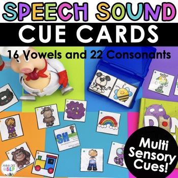Preview of Articulation and Apraxia Speech Sound Cue Cards for Speech Therapy