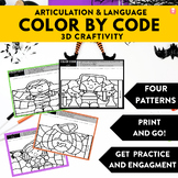 Articulation and Language Color by Code - Halloween