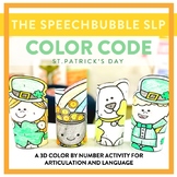 Articulation and Language Color by Code  - St. Patrick's Day