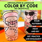 Articulation and Language Color by Code - Thanksgiving