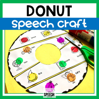 Preview of Articulation and Language Speech Donut Craft