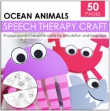 Articulation and Language Speech Therapy Crafts - Ocean Animals