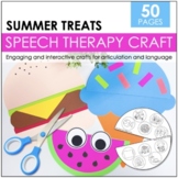 Articulation and Language Summer Speech Therapy Crafts - S