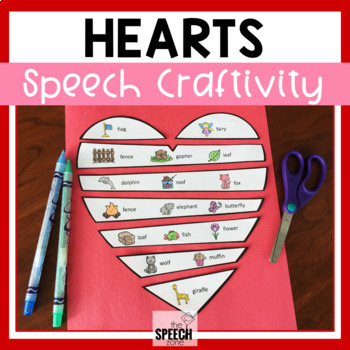 Preview of Articulation and Language Valentine's Day Heart Speech Craft