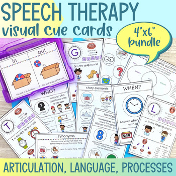 Preview of Speech Therapy Visuals | Photo Case Cue Cards | Articulation Language Processes
