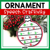 Articulation and Language Winter Christmas Holiday Ornamen