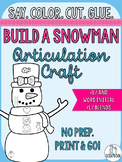 Articulation craft- l and l blends- Build a Snowman no prep.