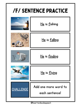 Preview of Articulation- /f/ sentence practice