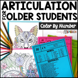 Colored Pencil Articulation Activity Older Students  /r, l