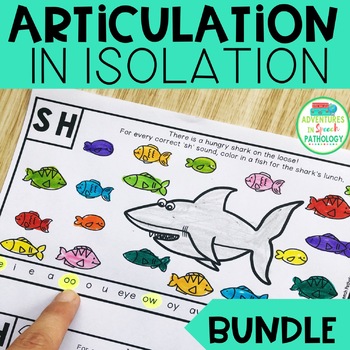 Preview of Articulation in Isolation Worksheets – BUNDLE