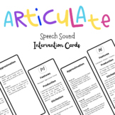 Articulation intervention cards