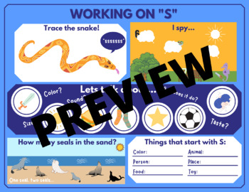 Preview of Articulation mat - s words - /s/ sound - Speech Therapy