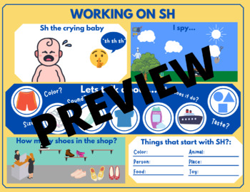 Preview of Articulation mat - sh words - sh sound - Speech Therapy
