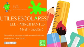 Preview of ÚTILES ESCOLARES/PAQ COMPLETO/Lección de Vocabulario/Curso completo 5-50/L.I L.5