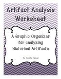 Artifact Analysis Graphic Organizer for Historical Artifacts