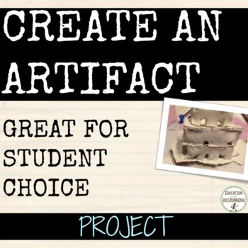 Preview of Artifact Project for Social Studies and More EDITABLE Distance learning