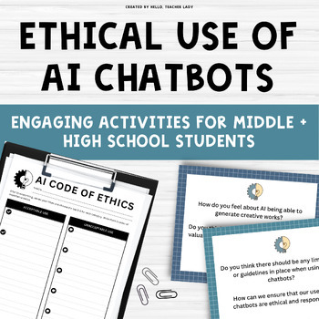 Preview of Artificial Intelligence (AI) for Students Lesson | ChatGPT Discussion Activities