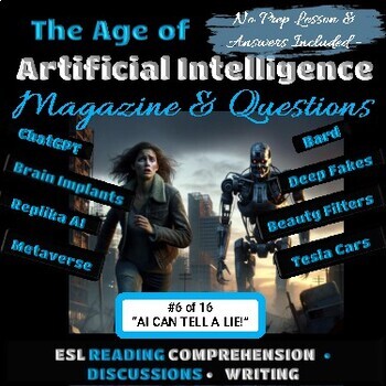 Preview of Artificial Intelligence Article#6 ESL Reading Comprehension Conversation Writing