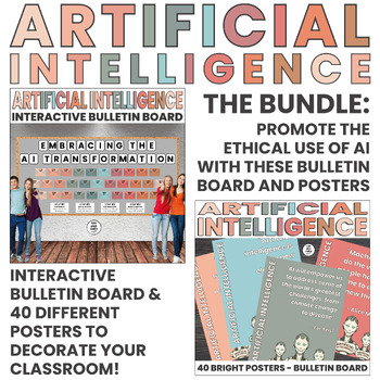Preview of Artificial Intelligence Bulletin Board | Posters | Decor | BRIGHT BUNDLE