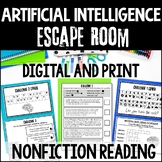 Artificial Intelligence Escape Room Digital and Print AI r