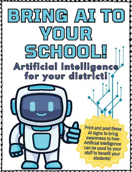 Preview of Artificial Intelligence For Principals - Informational Printables!