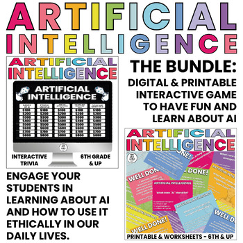 Preview of Artificial Intelligence Game | Printable and Digital | Trivia | BRIGHT BUNDLE