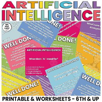 Preview of Artificial Intelligence Printable Game | Trivia Questions | Worksheets | BRIGHT