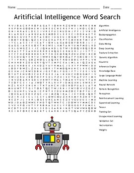 Preview of Artificial Intelligence Vocabulary Word Search