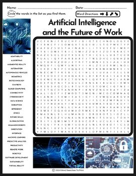 Preview of Artificial Intelligence and the Future of Work Word Search Puzzle