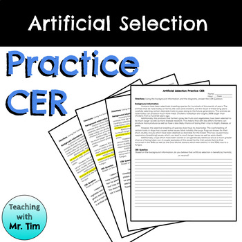 Preview of Artificial Selection Practice CER -- NO PREP