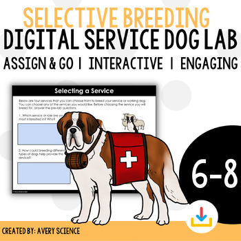 Preview of Artificial Selection and Selective Breeding Digital Service Dog Lab