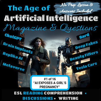 Preview of Artificial intelligence Article#1 ESL Reading Comprehension Conversation Writing
